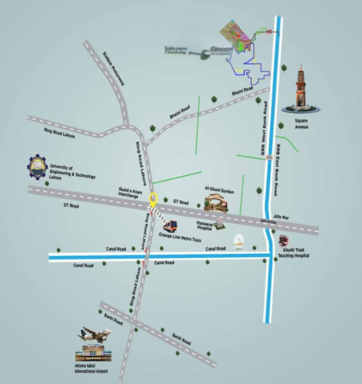 Al Ghani Garden Phase 7 Location